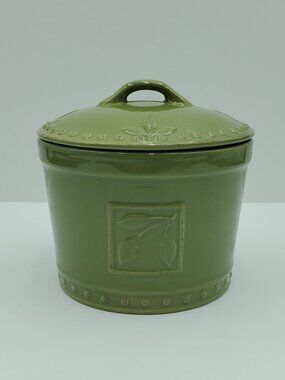 Signature Housewares Sorrento Oregano Green Dip Chiller Canister Crock with Lid